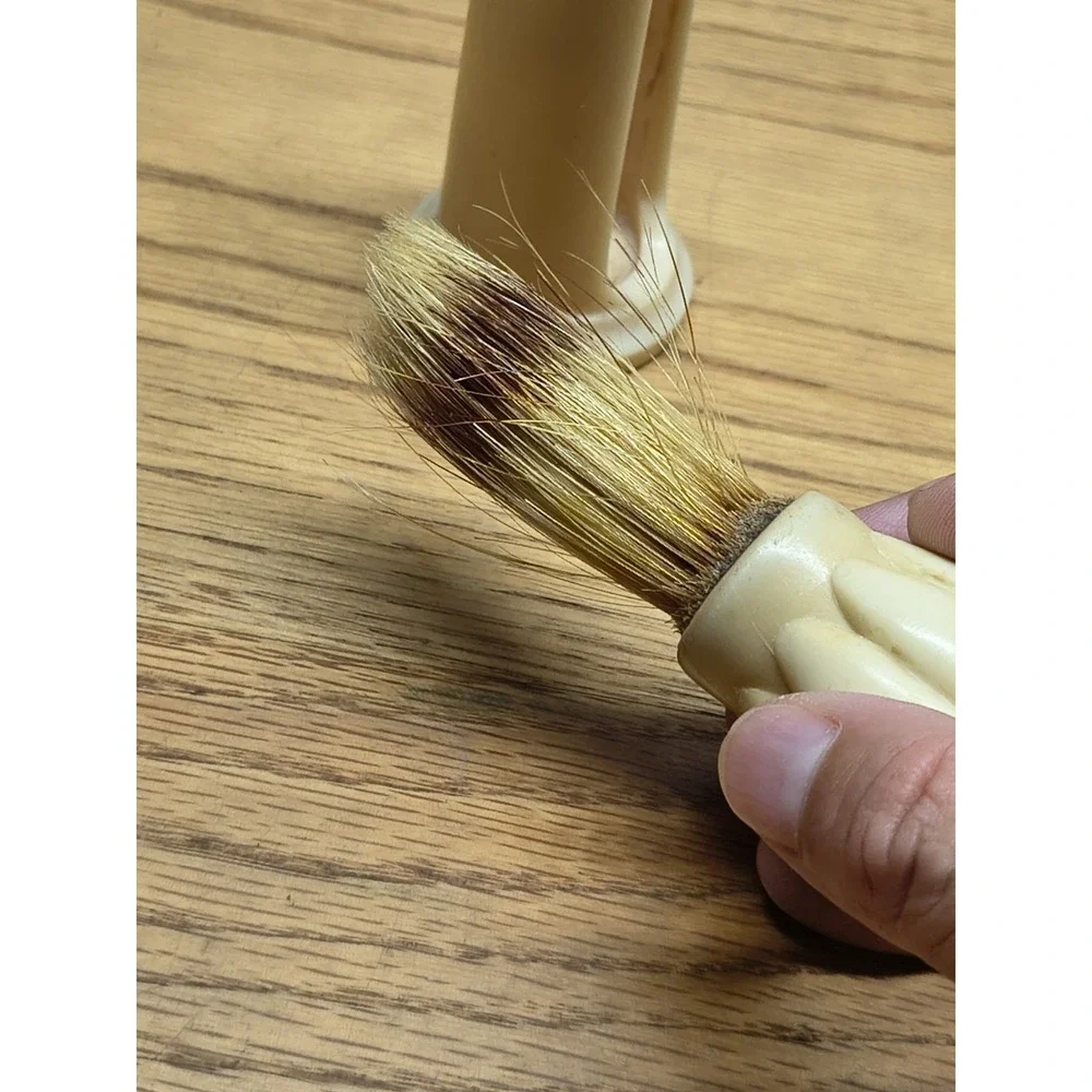 Vintage Stanley Shaving Brush-Celluloid & Badger Hair